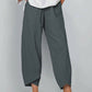 Vintage  asymmetrische elastische Taille Hosen