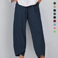 👖Jetzt 50 % Rabatt!✨Vintage-Hose mit asymmetrischem Gummibund und Taschen – Einzigartiges Design, bequeme Passform und funktionaler Stil🌸