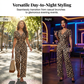 💎 -50% AUF DEN LEOPARDEN-JUMPSUIT! 💎 V-Ausschnitt, Tailliert & Weites Bein im Retro Y2K Style für Damen