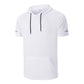 Herren Freizeit-Hoodie mit Kurzarm – schnelltrocknend, leicht & atmungsaktiv – ideal für Sport, Alltag & Reisen👕🏃‍♂️