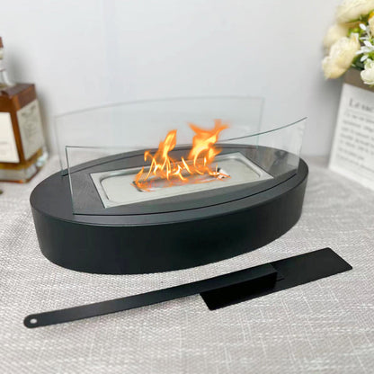 🔥Solange der Vorrat reicht 50 % Rabatt!🎉Tisch-Bioethanol-Feuerstelle mit Glasscheibe